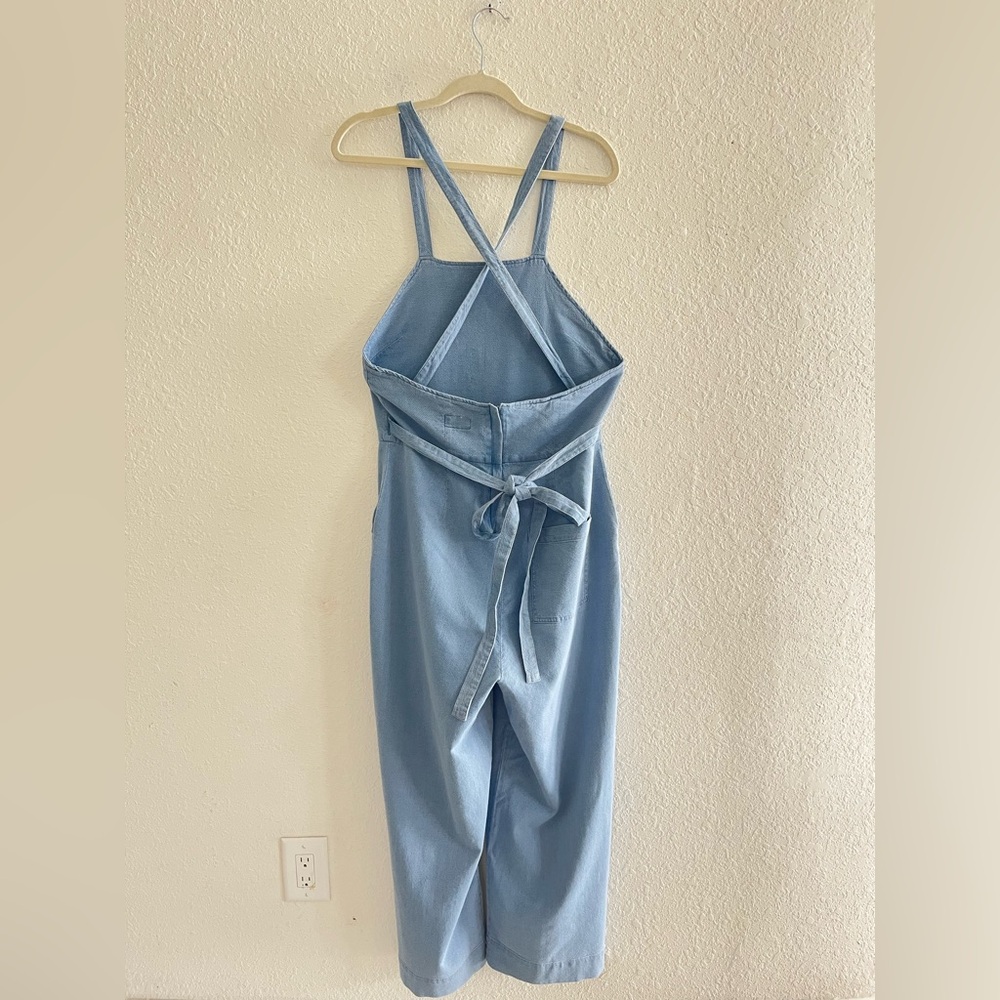 NWT MARINE LAYER Wide Leg Cropped Jumpsuit Size 10 - Picture 6 of 15